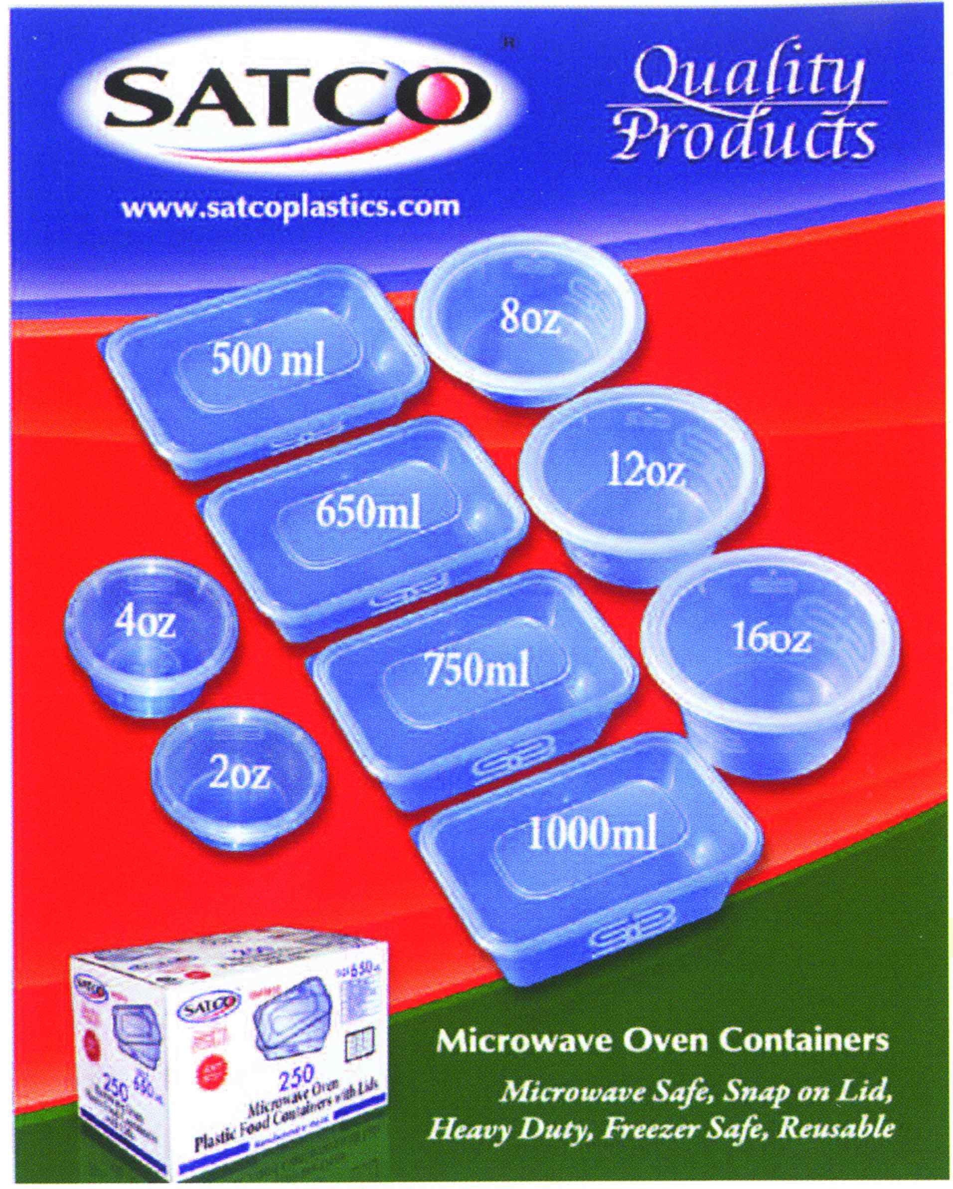 Satco 500 Micro Plastic Container & Lids (250)