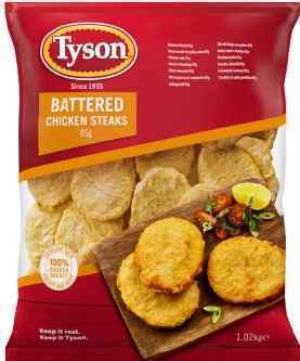 Tyson Battered Chicken Steak 1kg