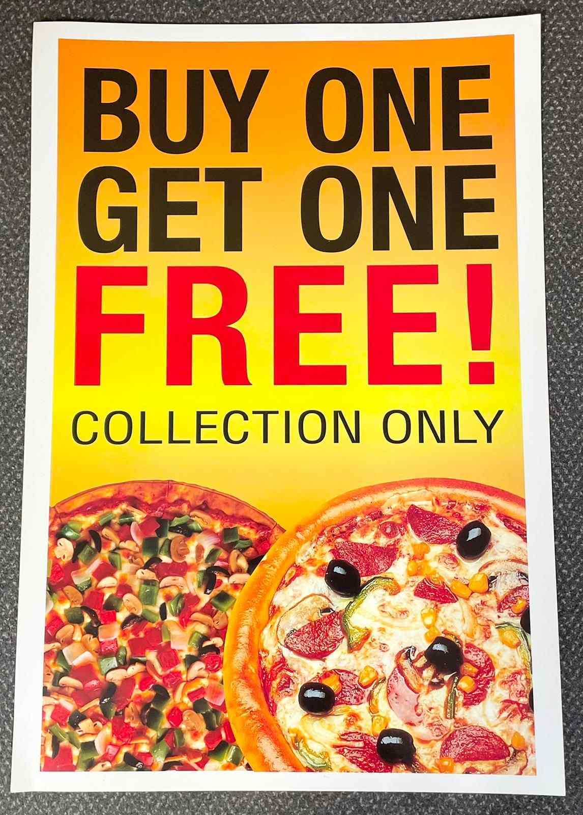 Buy 1 Get 1 Free Banner w/stand
