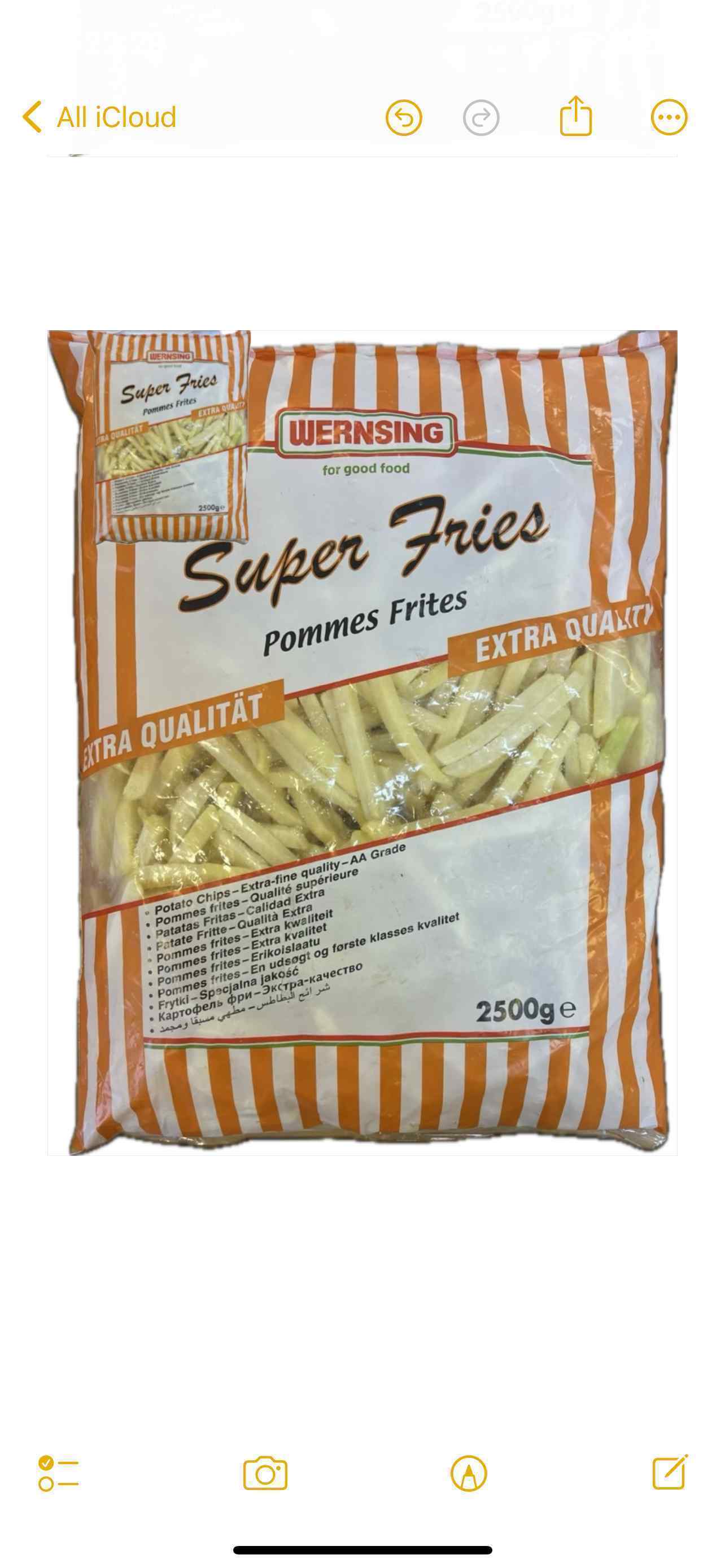 Salted Super Fry Chips (4 x 2.5kg)