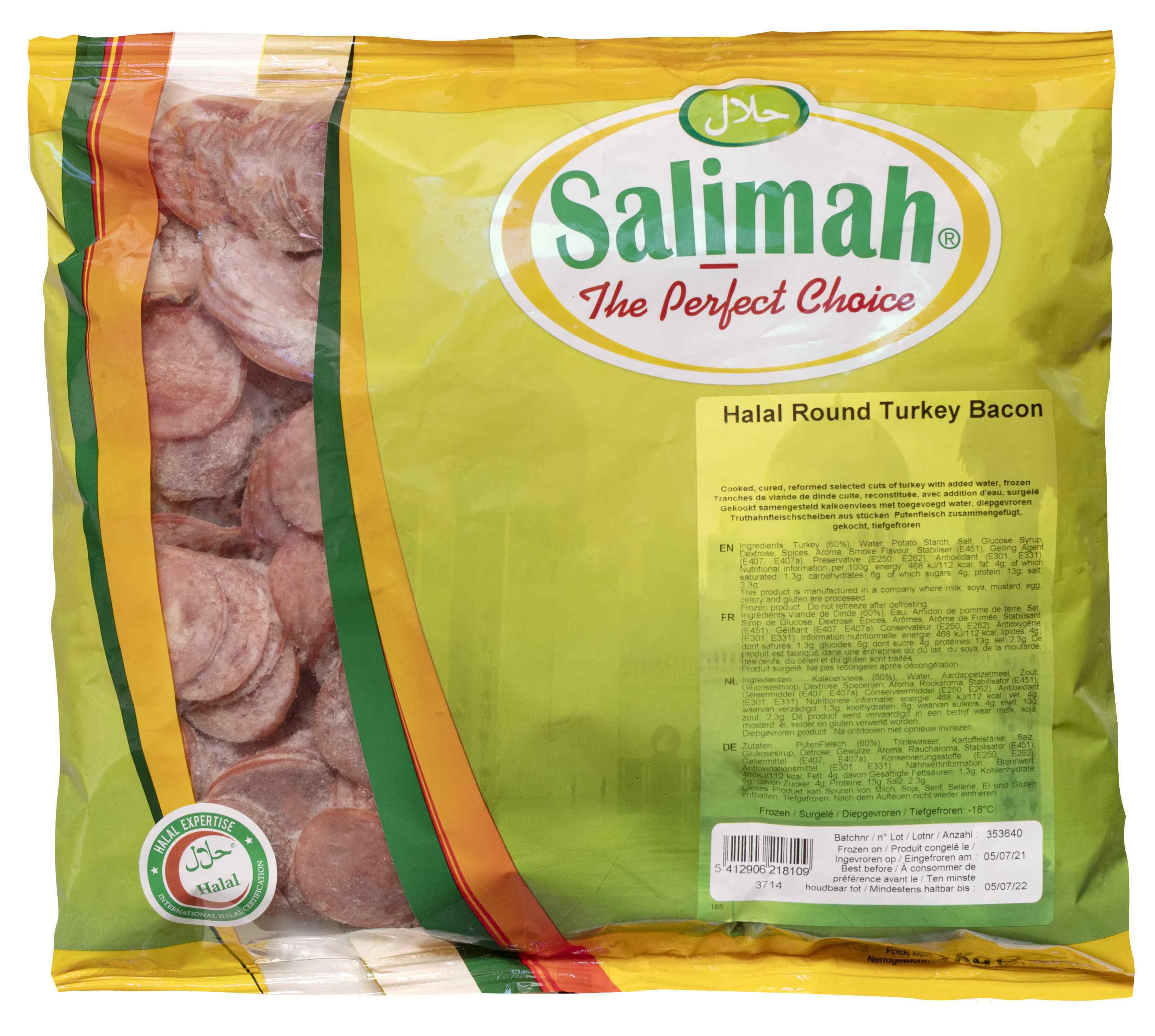 Halal Turkey Bacon  S/M (1 kg)